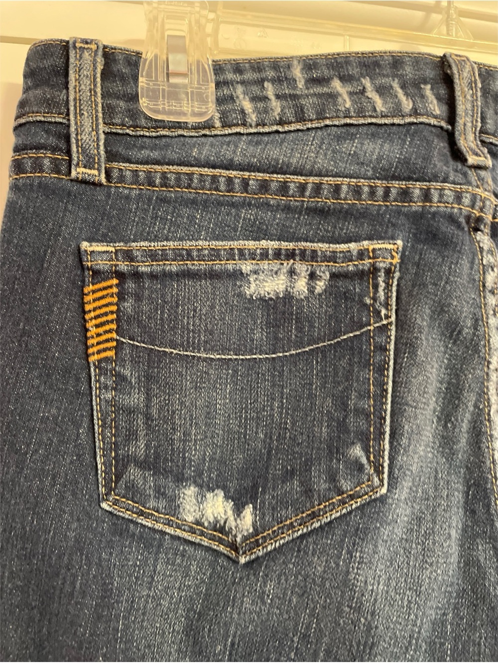 SALE! Paige Premium Denim Distressed Bermuda Shorts Raw Hem Size 28 - Picture 6 of 7